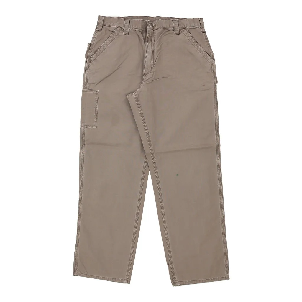 Carhartt Carpenter Trousers - 38W 34L Brown Cotton