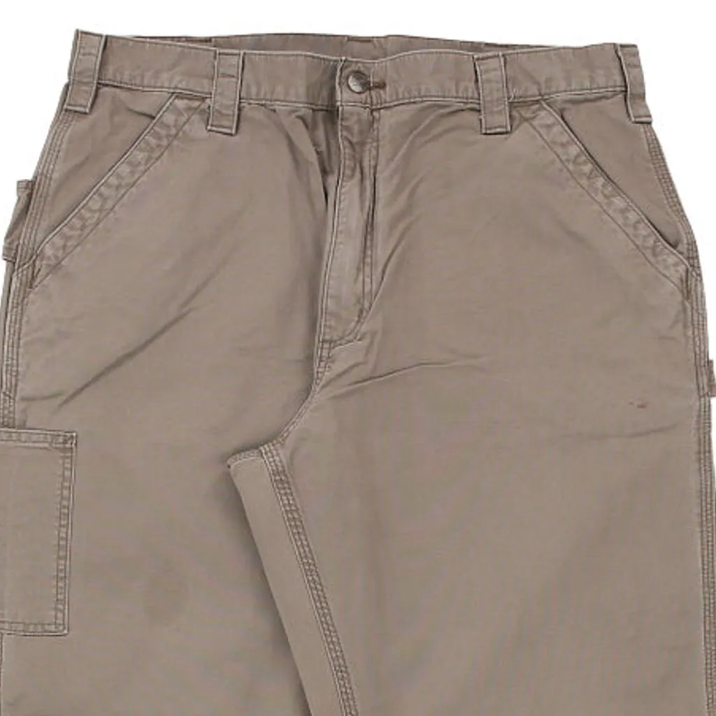 Carhartt Carpenter Trousers - 38W 34L Brown Cotton