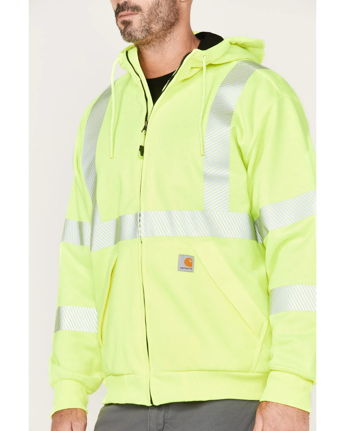 Carhartt Men's Hi-Vis Loose Fit Thermal Full-Zip Hooded Work Jacket