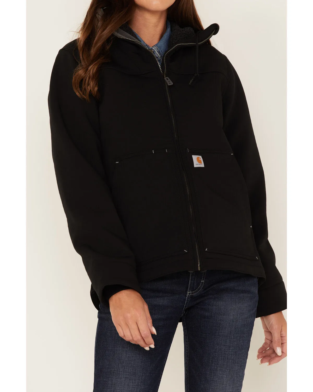 Carhartt Women's Super Dux Relaxed Fit Zip-Front Sherpa-Lined Work Jacket