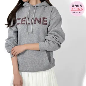 CELINE  |celine loose hoodie in cotton fleece