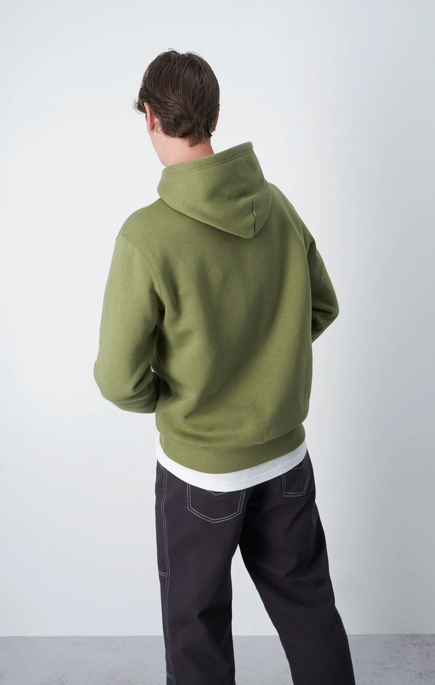 Champion Icons Olive Green Tonal C Logo Fleece Hoodie