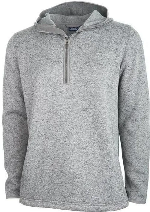 Charles River Heathered Fleece Quarter Zip Hoodie