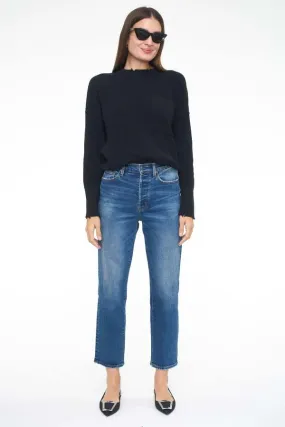 Charlie High Rise Straight Ankle Jeans - Uptown