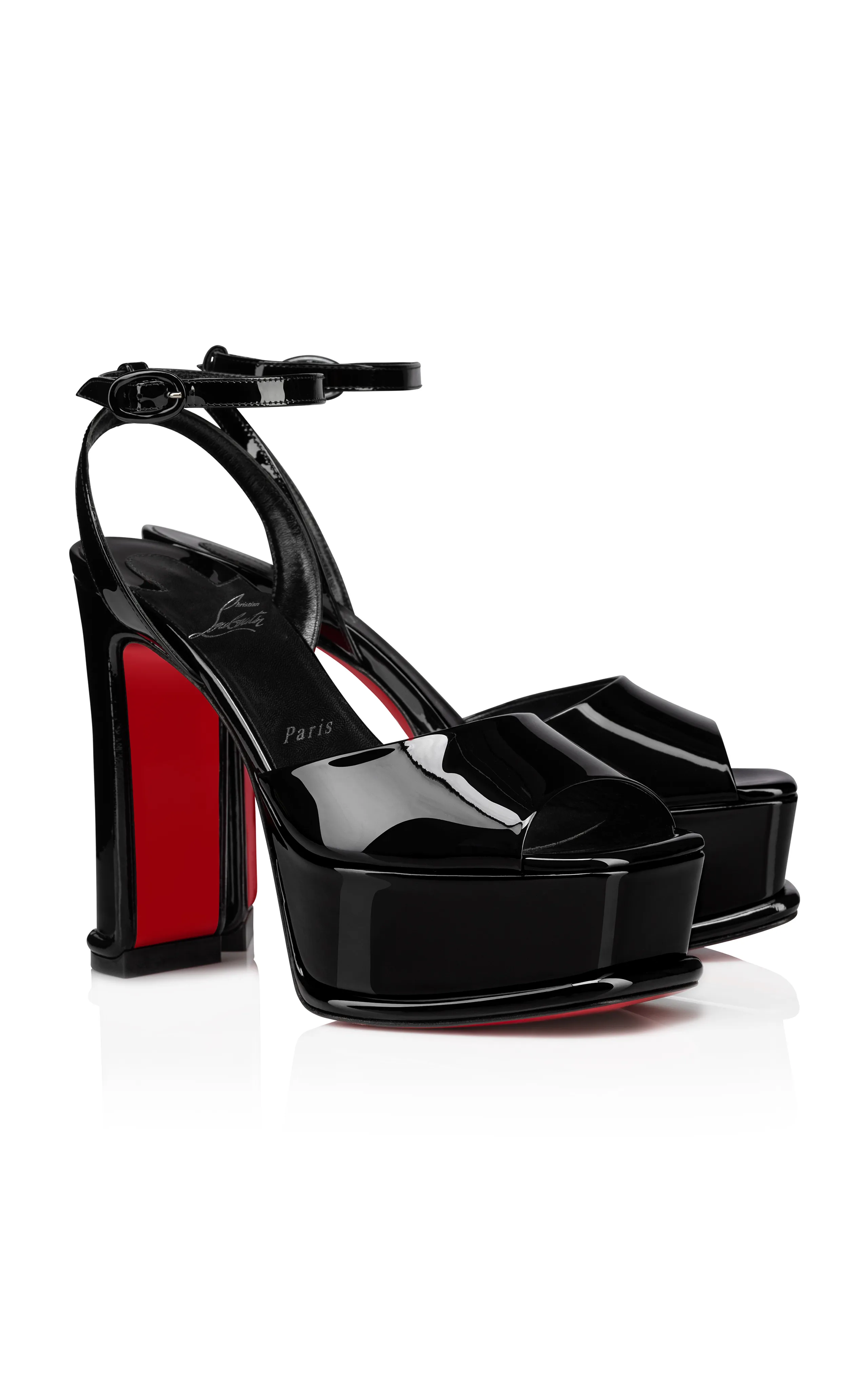 Christian Louboutin Amali Alta 130mm Patent Leather Platform Sandals