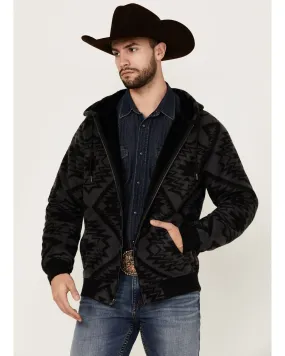 Cody James Men's Basin Southwestern Print Fleece Hooded Jacket