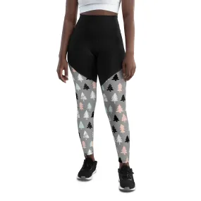 Cute Minimalistic Christmas Compression Leggings