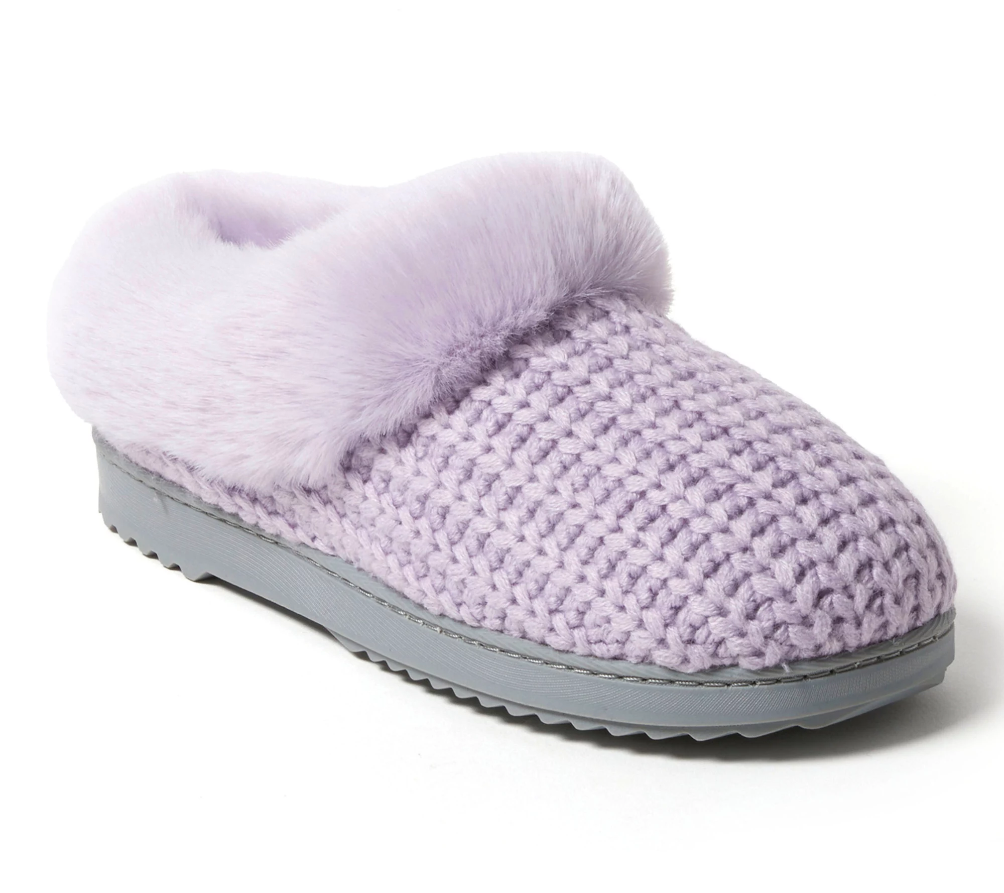 Dearfoams Women's Indoor Outdoor Memory Foam Knit Clog Slipper