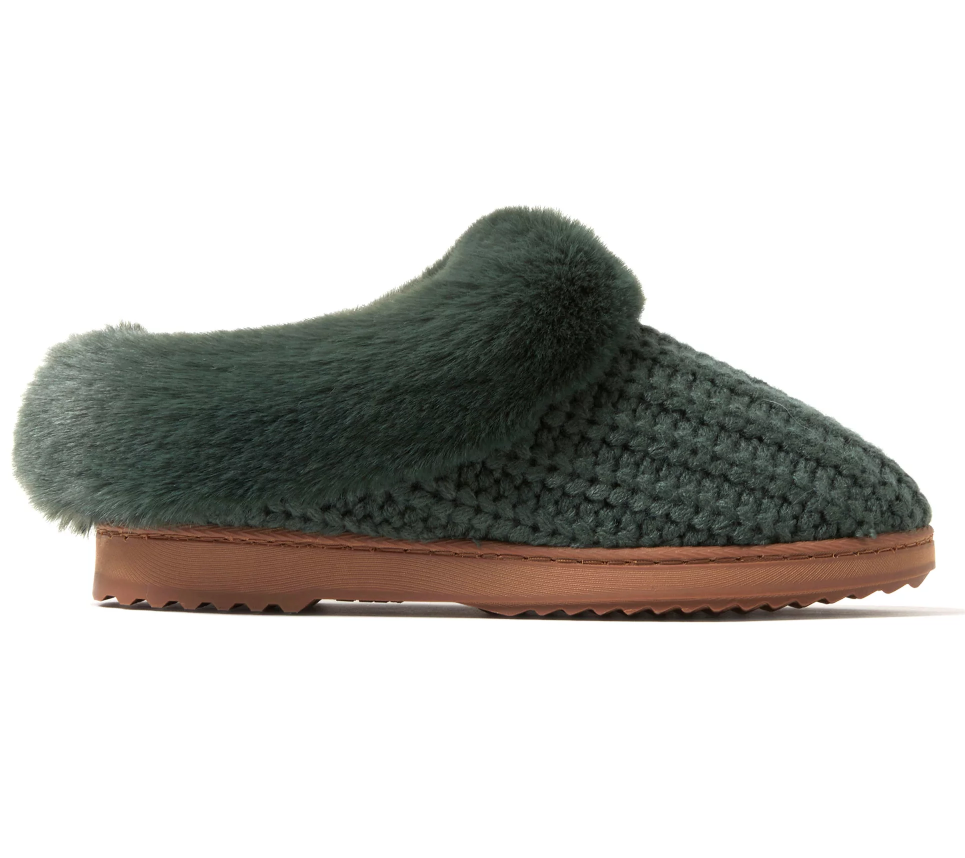 Dearfoams Women's Indoor Outdoor Memory Foam Knit Clog Slipper