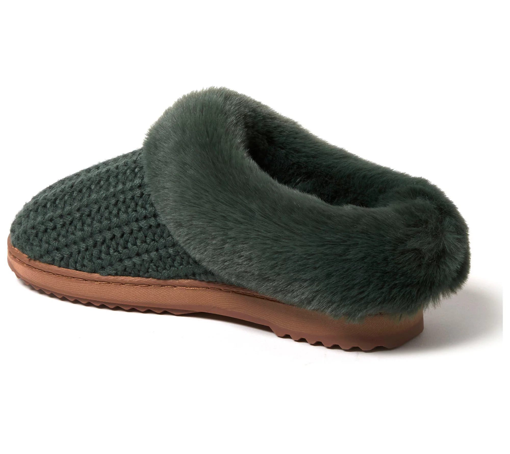 Dearfoams Women's Indoor Outdoor Memory Foam Knit Clog Slipper