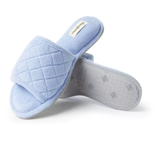 Dearfoams Women's Memory Foam Terry Slide Slipper - Beatrice