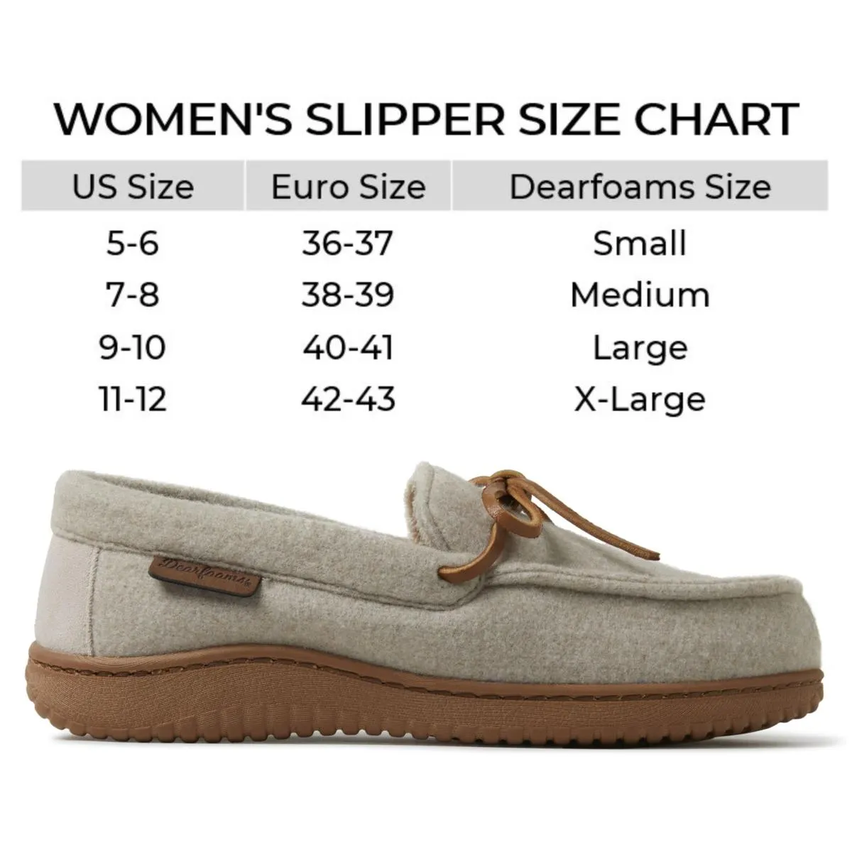      Dearfoams Women's Indoor/Outdoor Memory Foam Moccasin Slipper     