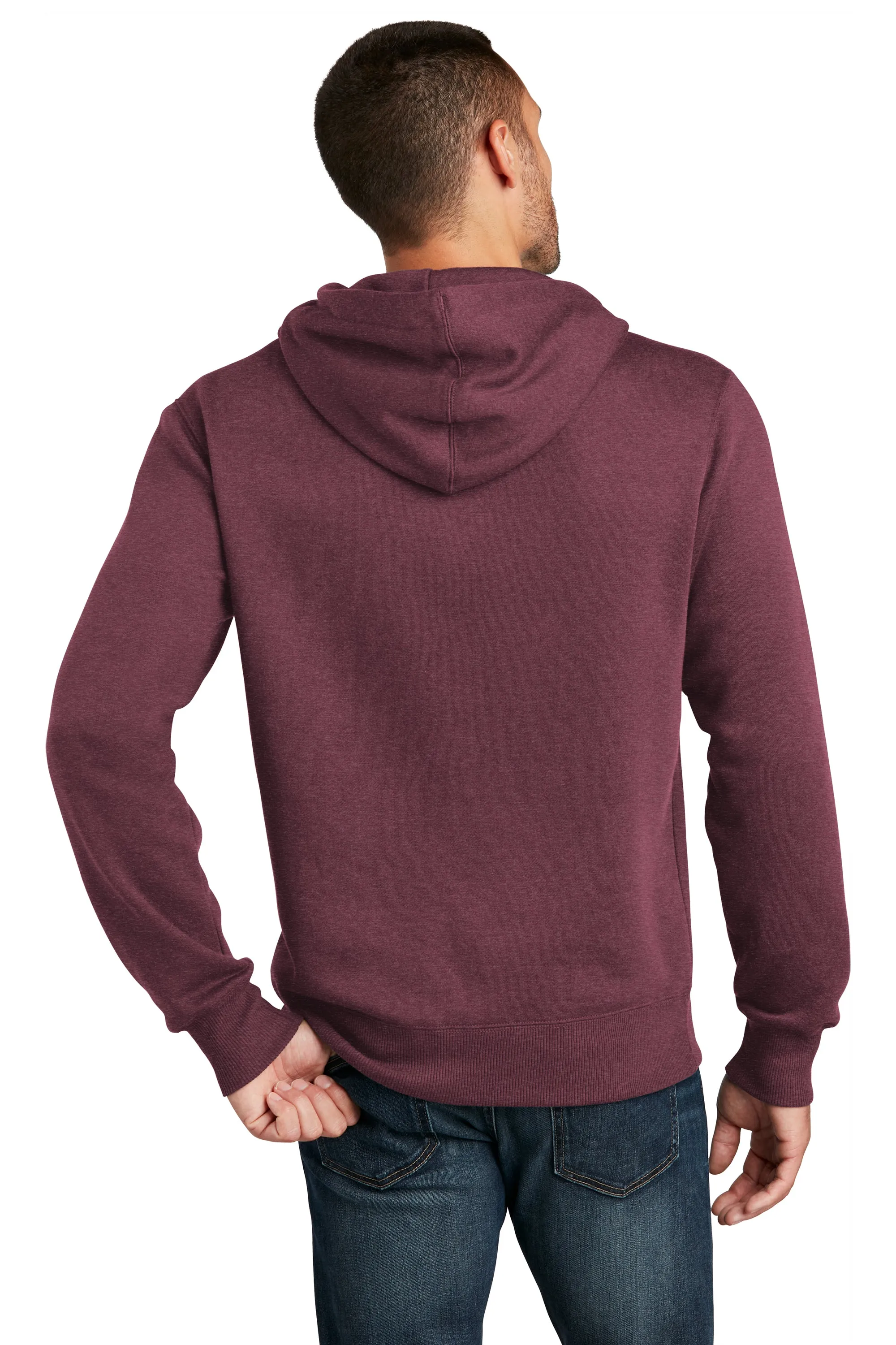 District Perfect Weight Fleece Unisex Hoodie - Heathered Loganberry