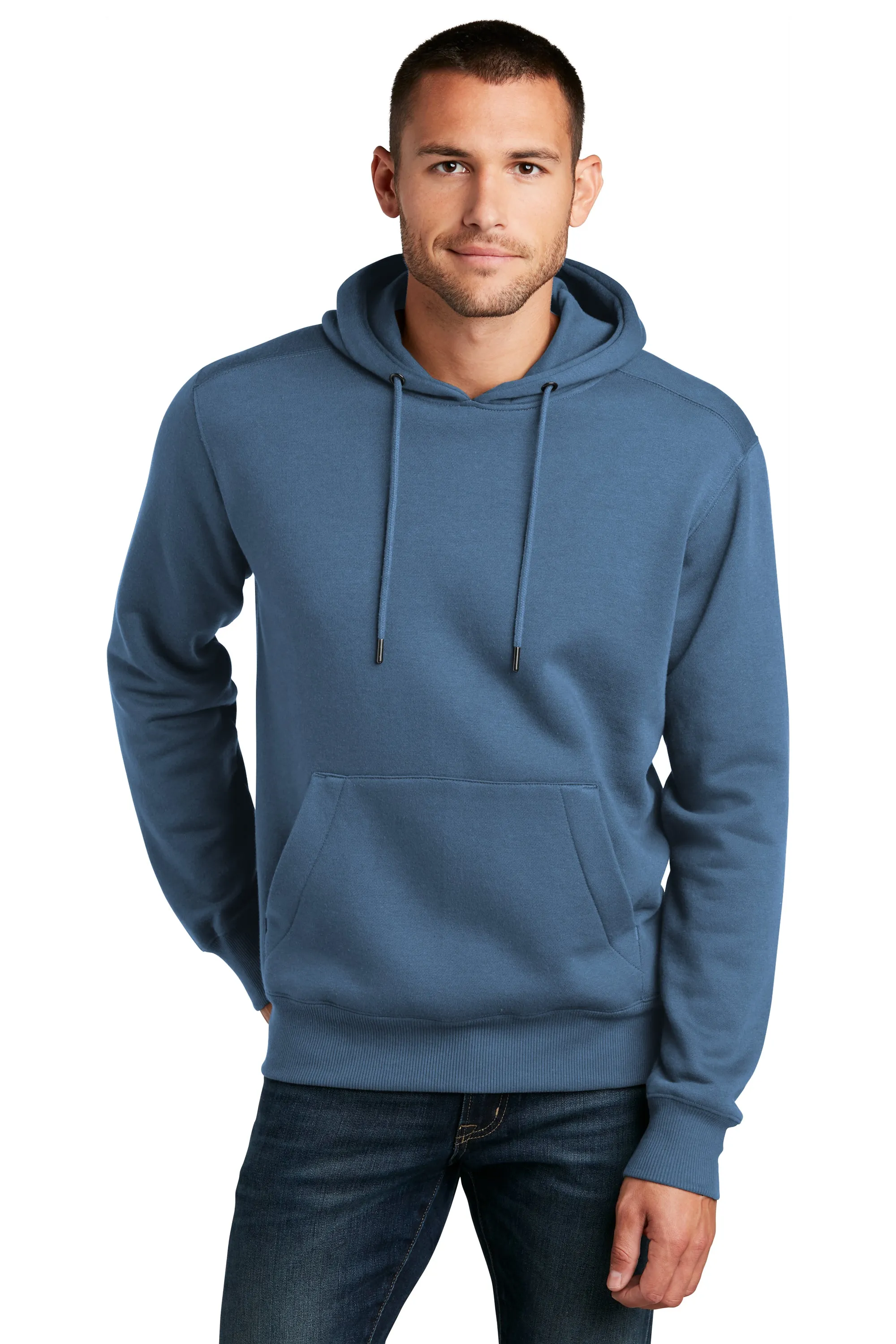 District Perfect Weight Fleece Unisex Hoodie - Maritime Blue