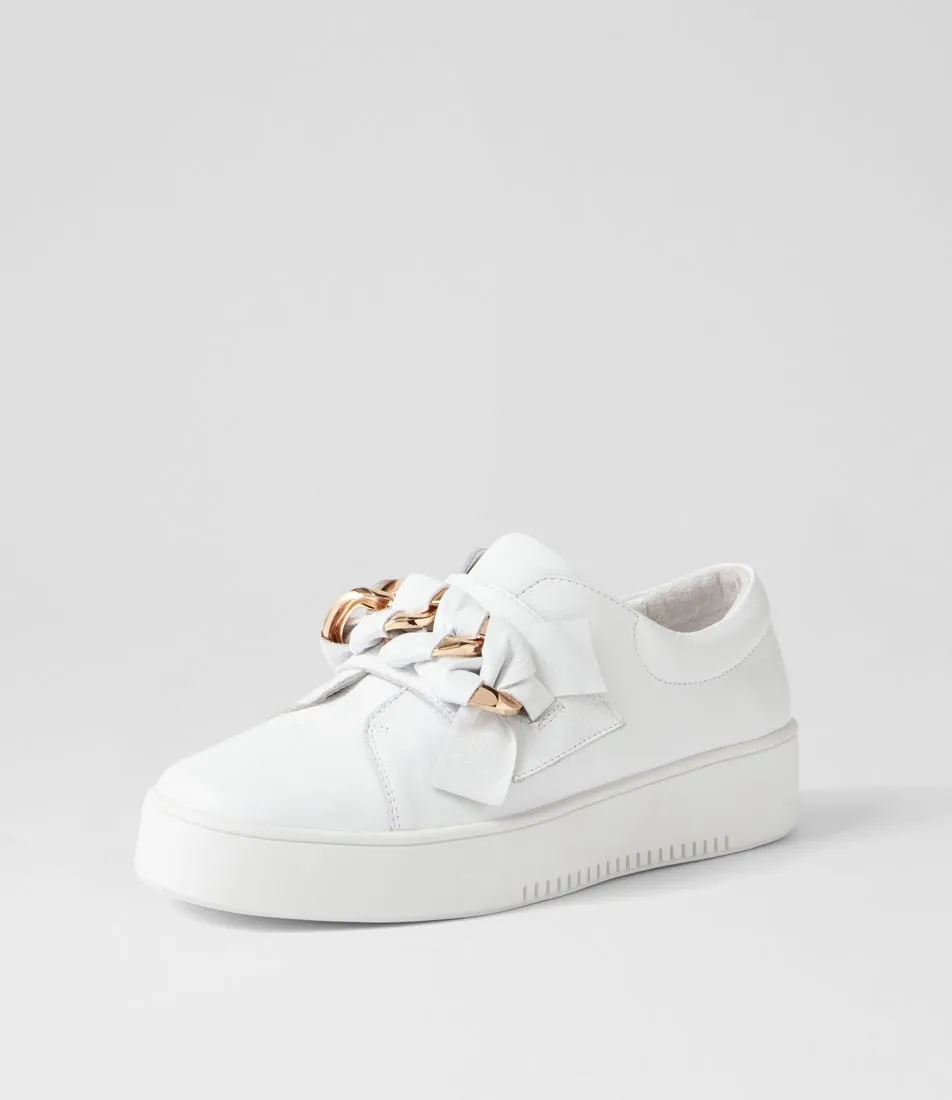 DJANGO & JULIETTE Layart White Leather Sneakers