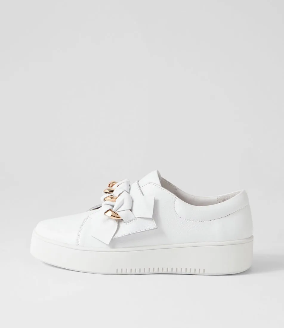 DJANGO & JULIETTE Layart White Leather Sneakers