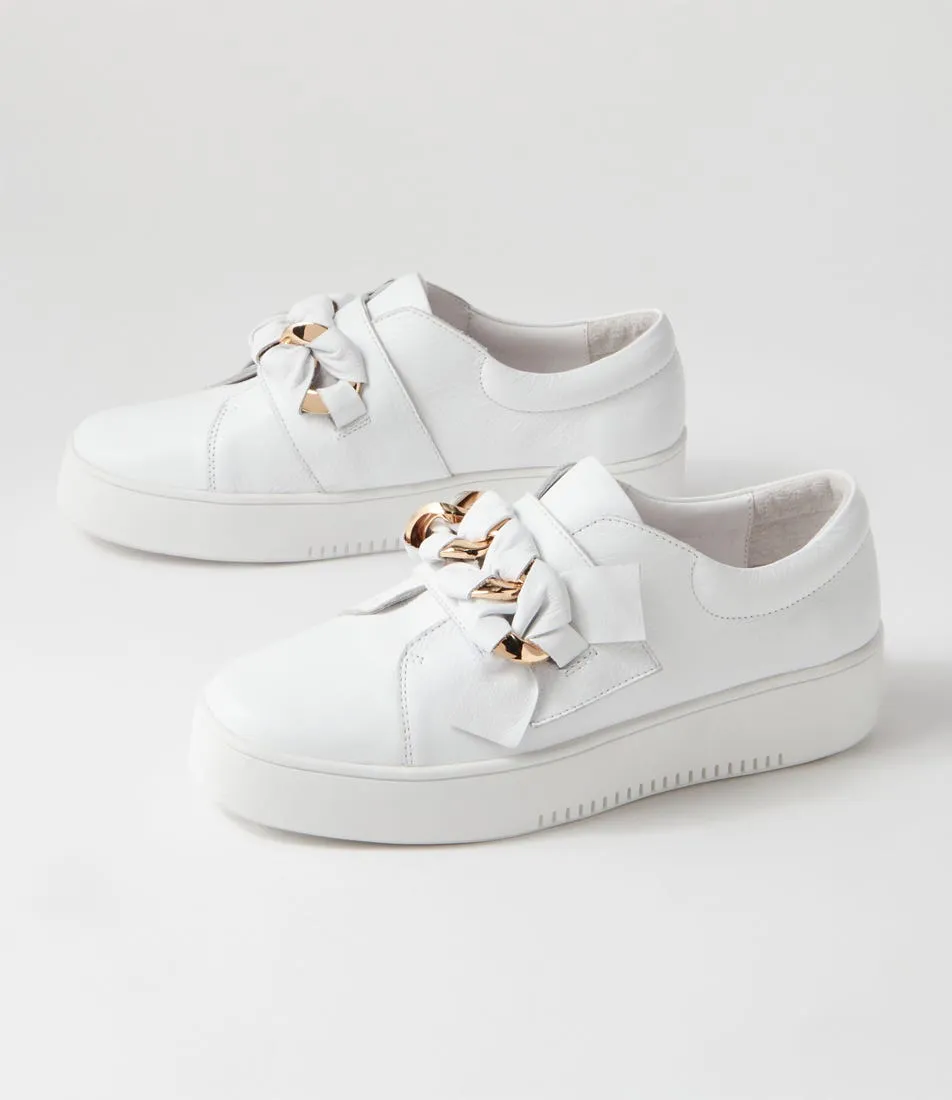 DJANGO & JULIETTE Layart White Leather Sneakers