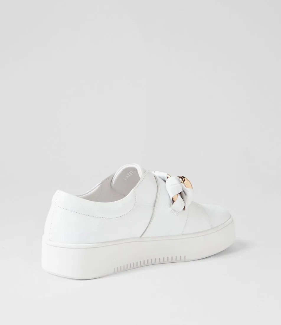 DJANGO & JULIETTE Layart White Leather Sneakers