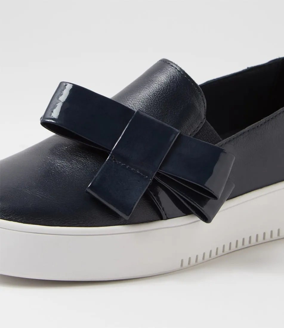 DJANGO & JULIETTE Lokki Navy Patent Leather Sneakers