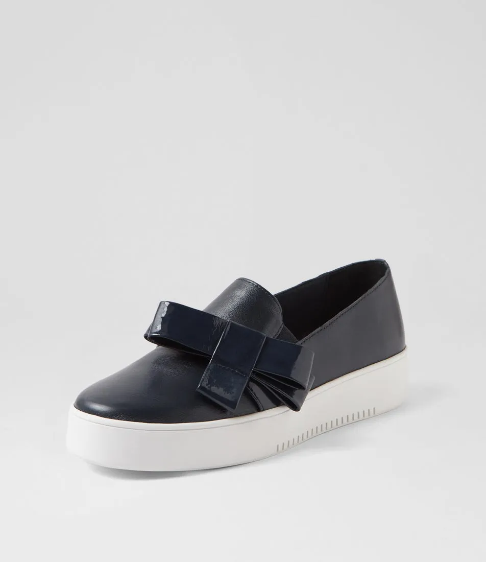 DJANGO & JULIETTE Lokki Navy Patent Leather Sneakers