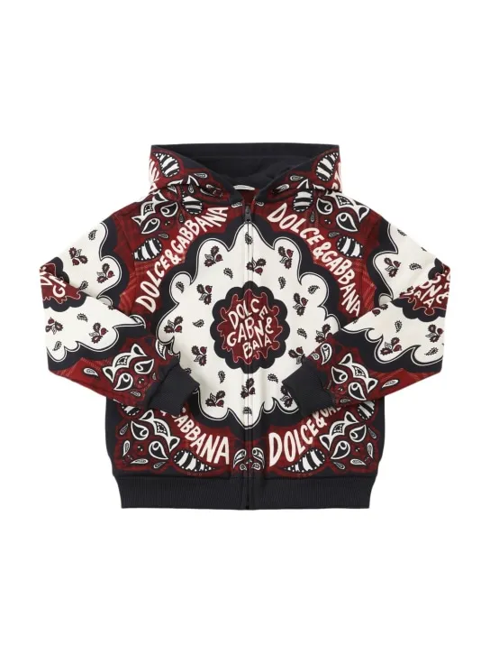 Dolce&Gabbana   Printed cotton hooded sweatshirt 