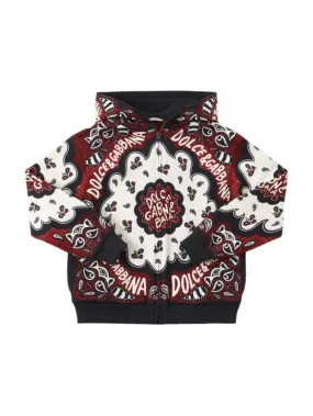 Dolce&Gabbana   Printed cotton hooded sweatshirt 