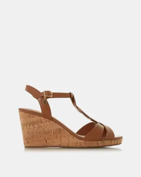 Dune London Tan Koala Sandals E Fit | Simply Be