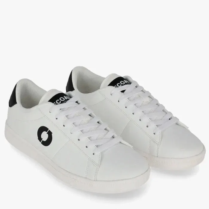 ECOALF | SNEAKERS MUJER | WIMBLEDON BLACK LOGO | BLANCO