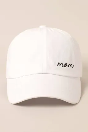 Embroidery Washed Cotton Baseball Mom Hat Cap