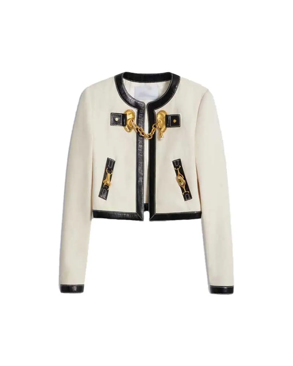 Emily in Paris S03 Camille Razat White Cropped Jacket