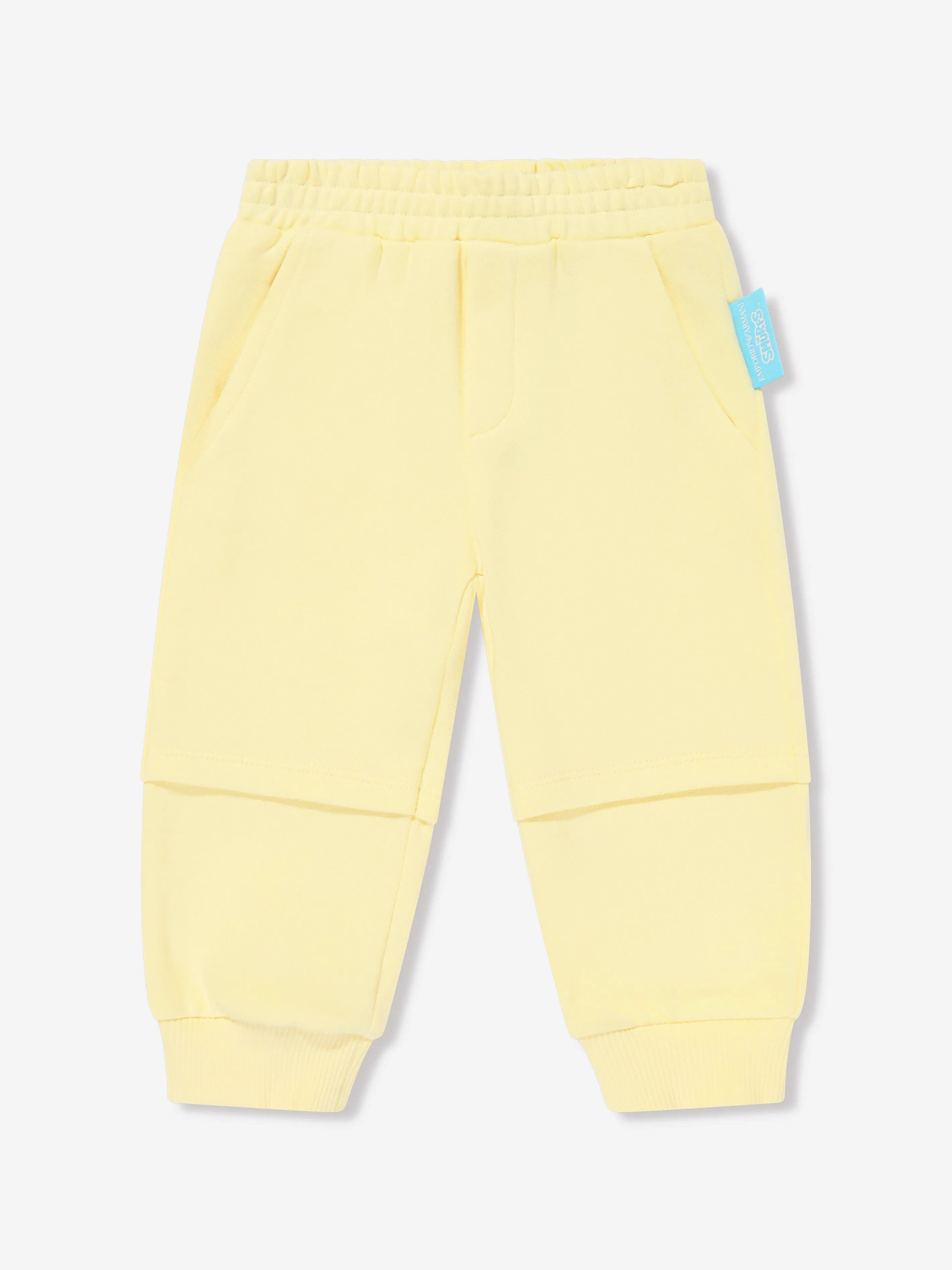 Emporio Armani Baby Boys Smurf Joggers in Yellow