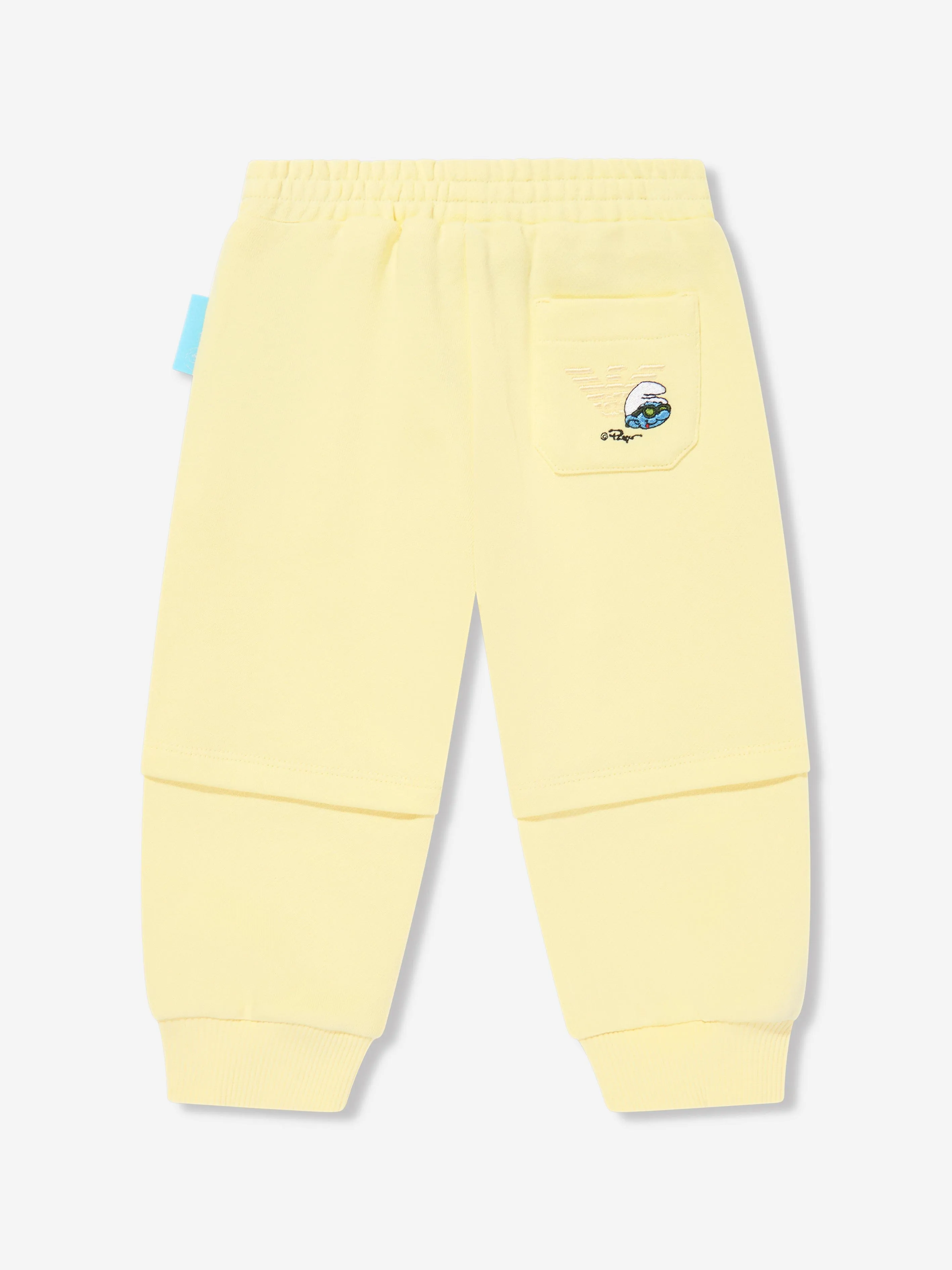 Emporio Armani Baby Boys Smurf Joggers in Yellow