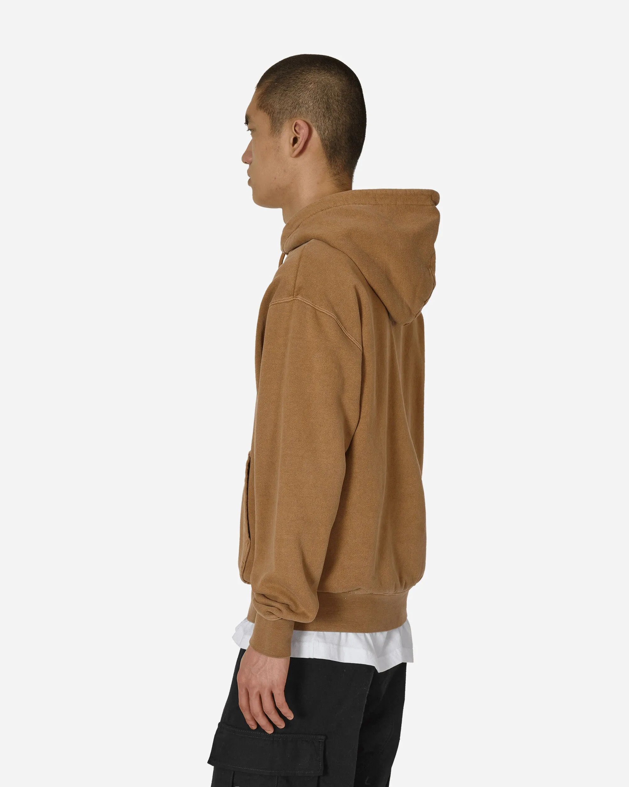 Faded Statement Fleece Hooded Sweatshirt Legend Dark Brown