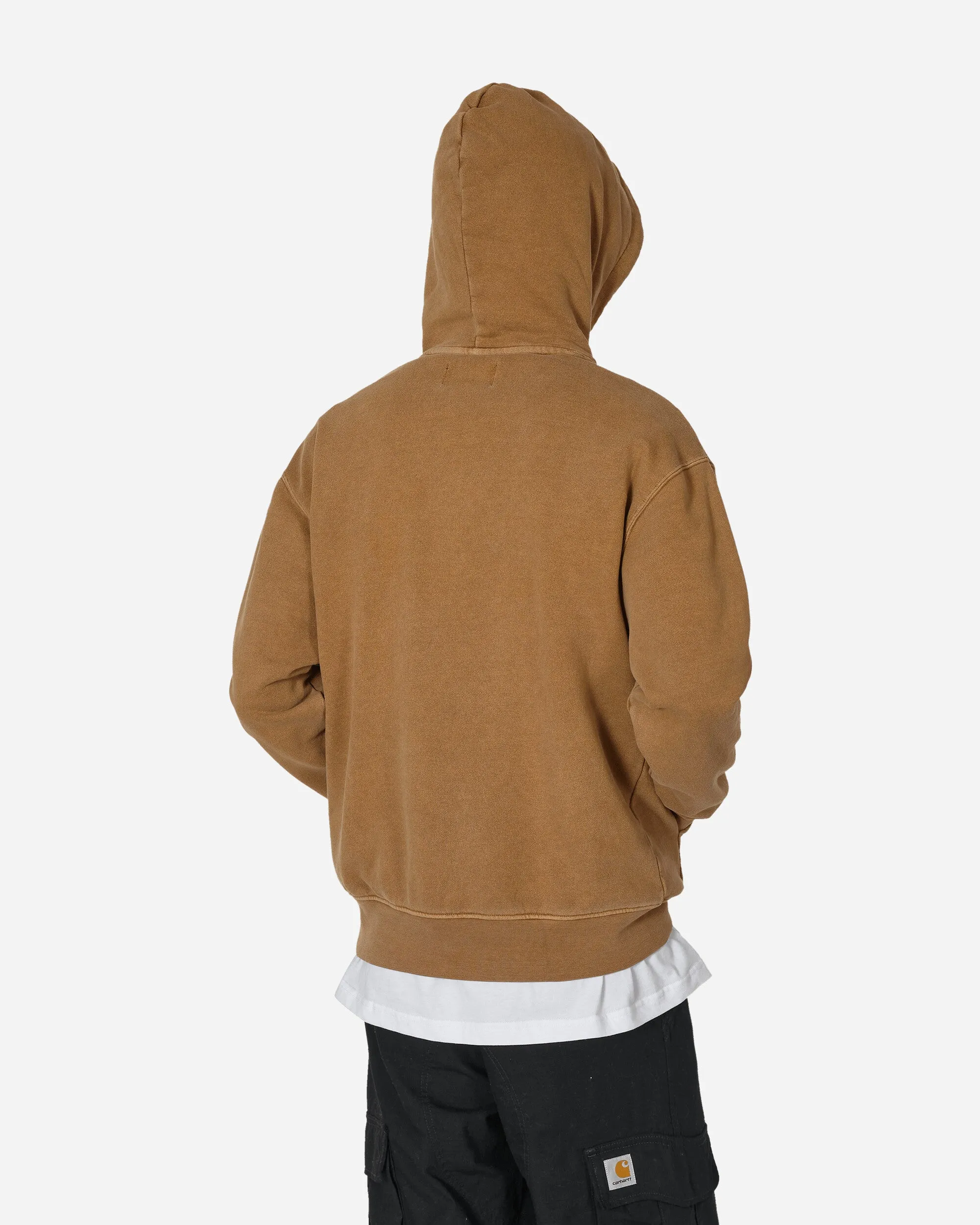 Faded Statement Fleece Hooded Sweatshirt Legend Dark Brown