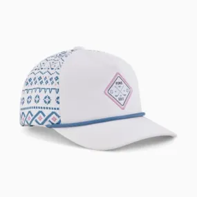 Fair Isle 5-Panel Tech Golf Cap | White Glow-Blue Horizon | PUMA SHOP ALL PUMA | PUMA 