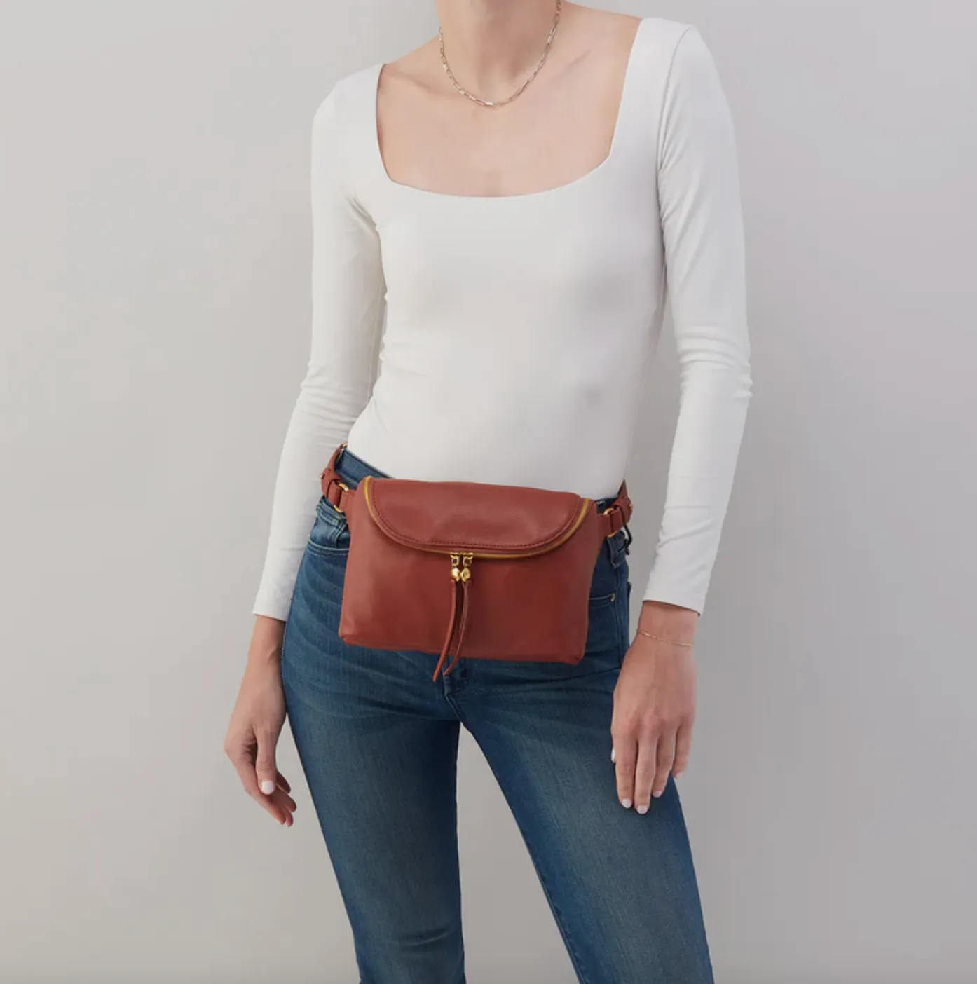 Fern Large Belt Bag | Pebbled Leather