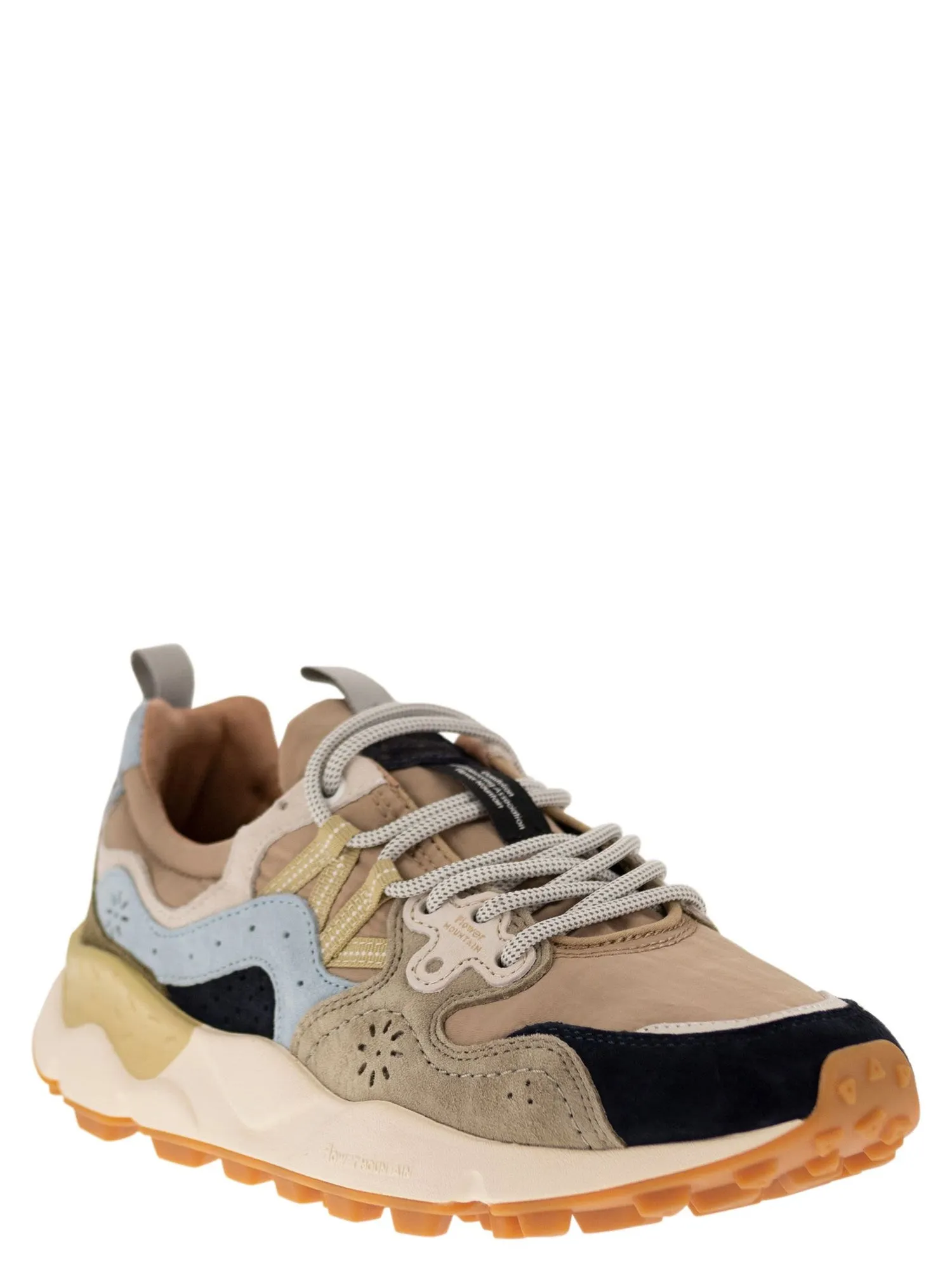 Flower Mountain    Flower Mountain Yamano 3 Sneakers In Suede And Technical Fabric