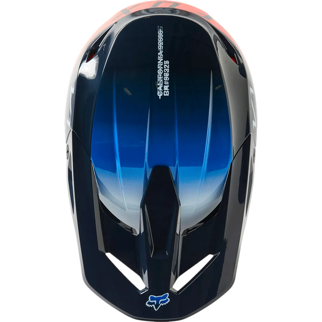 Fox - V1 Toxsyk Navy/Orange Helmet