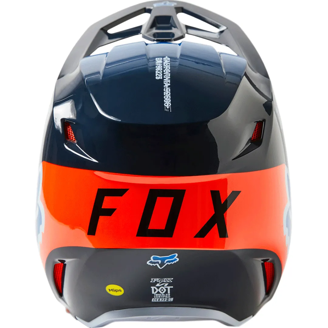 Fox - V1 Toxsyk Navy/Orange Helmet