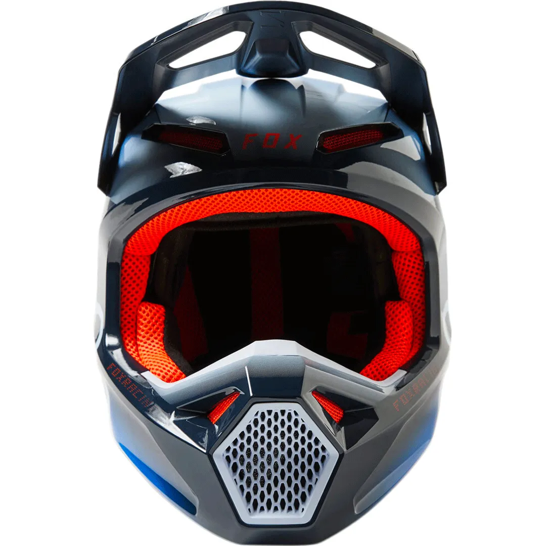 Fox - V1 Toxsyk Navy/Orange Helmet