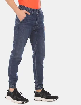 GAP Men Indigo Wearlight Jogger Jeans In Slim Fit With GapFlex