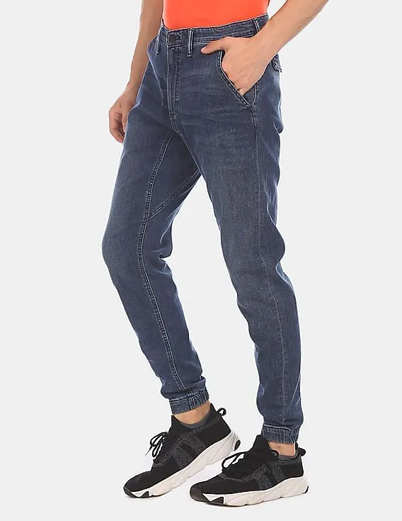 GAP Men Indigo Wearlight Jogger Jeans In Slim Fit With GapFlex