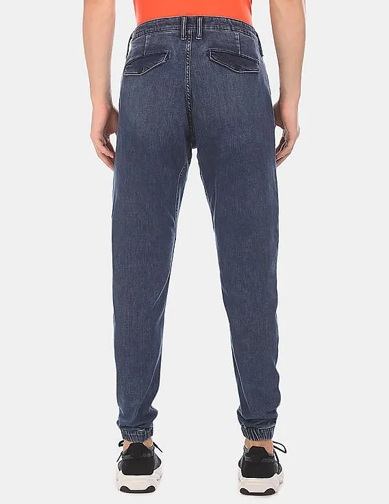 GAP Men Indigo Wearlight Jogger Jeans In Slim Fit With GapFlex