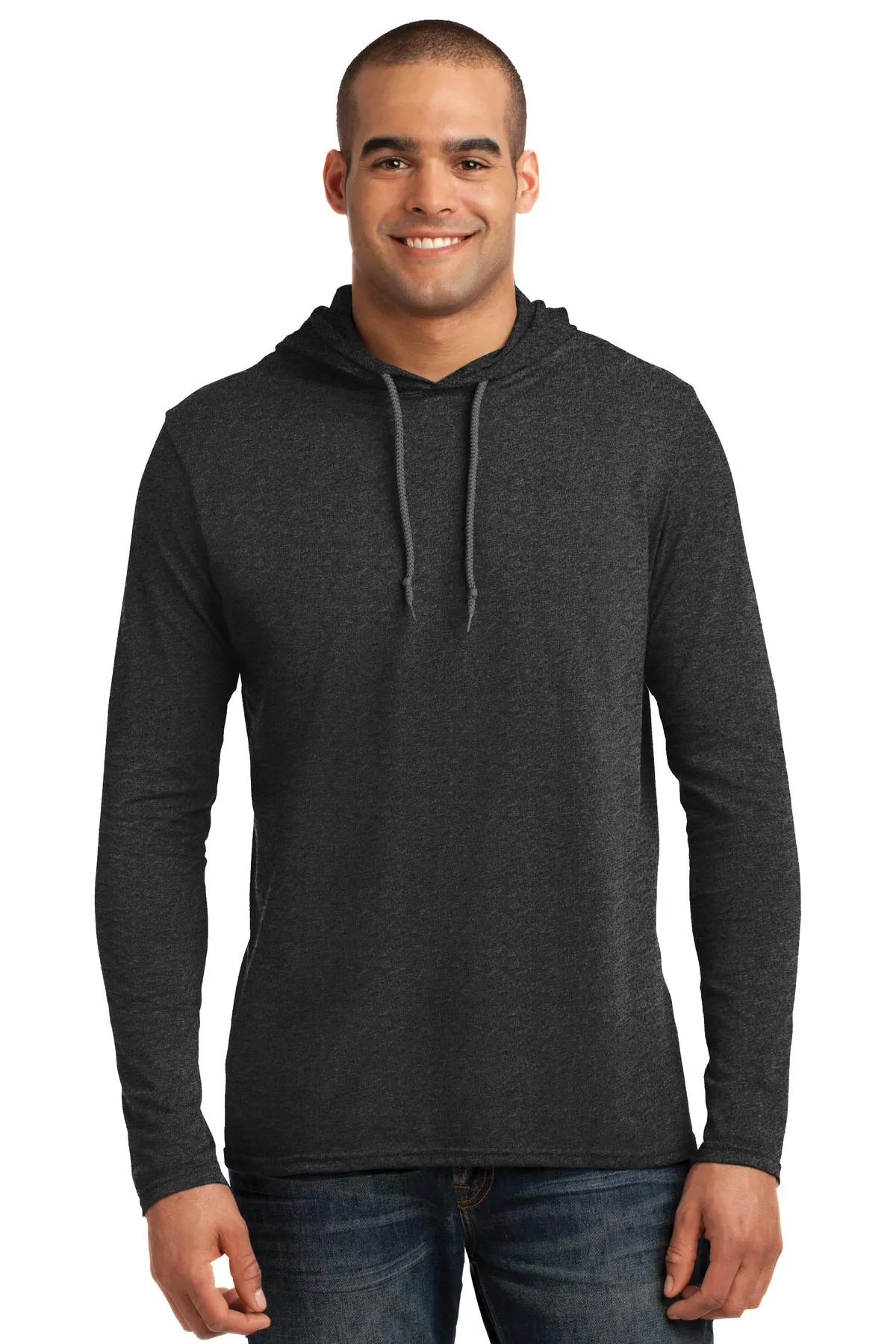 Gildan 100% Combed Ring Spun Cotton Long Sleeve Hooded T-Shirt. 987