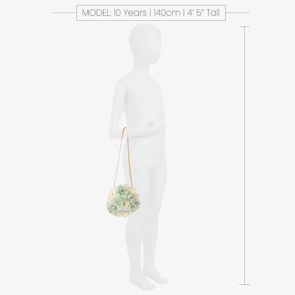 Girls Green Floral Bag (16cm)