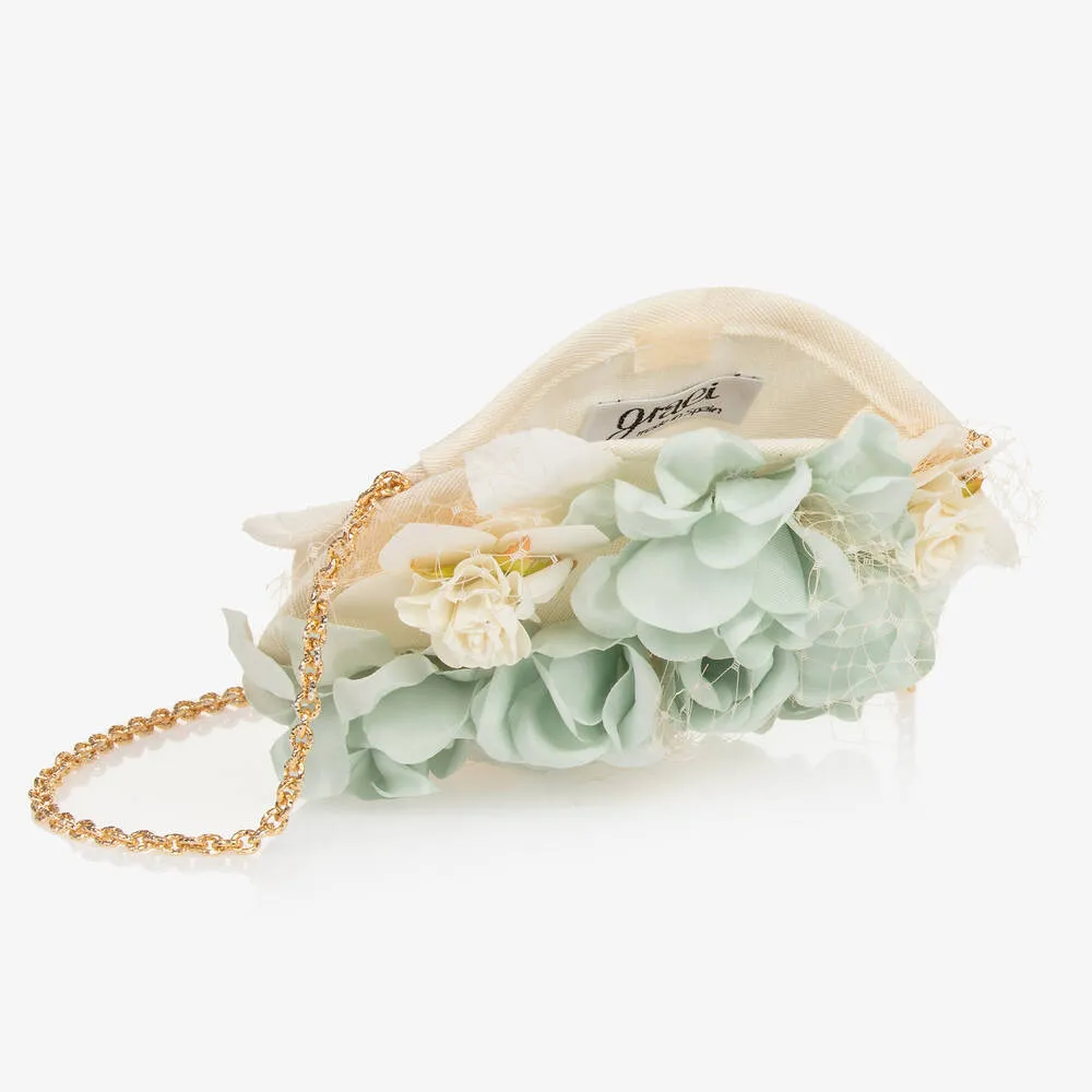 Girls Green Floral Bag (16cm)