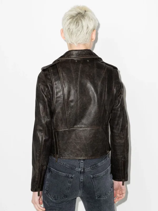 Golden Goose Distressed-Effect Biker Jacket | Luxury and style at your fingertips