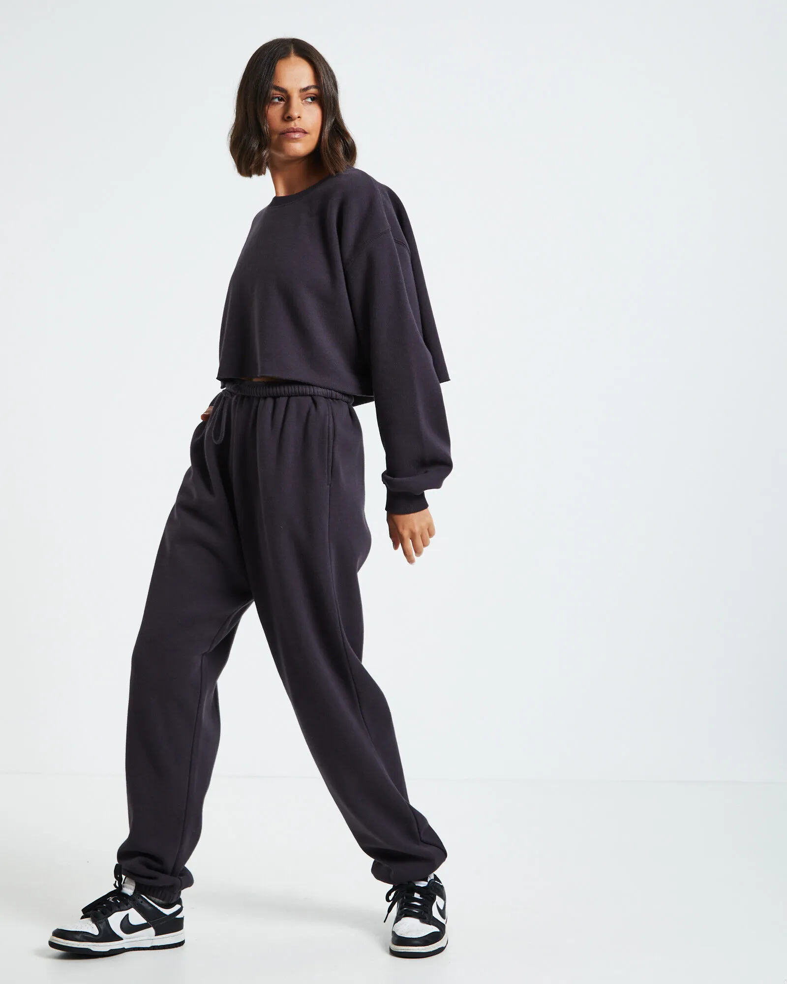 GP Co. Basics Relaxed Fleece Joggers Washed Black