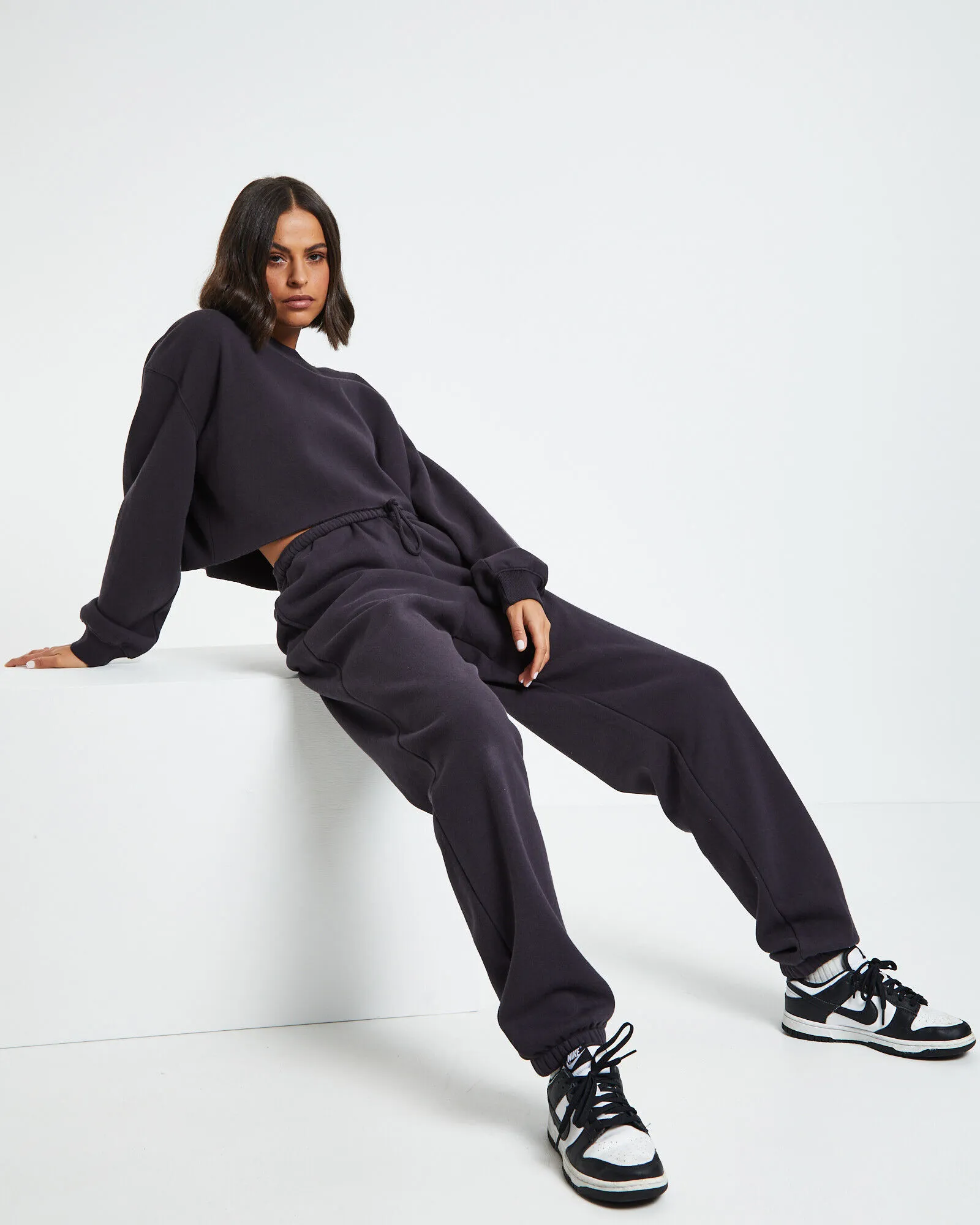 GP Co. Basics Relaxed Fleece Joggers Washed Black