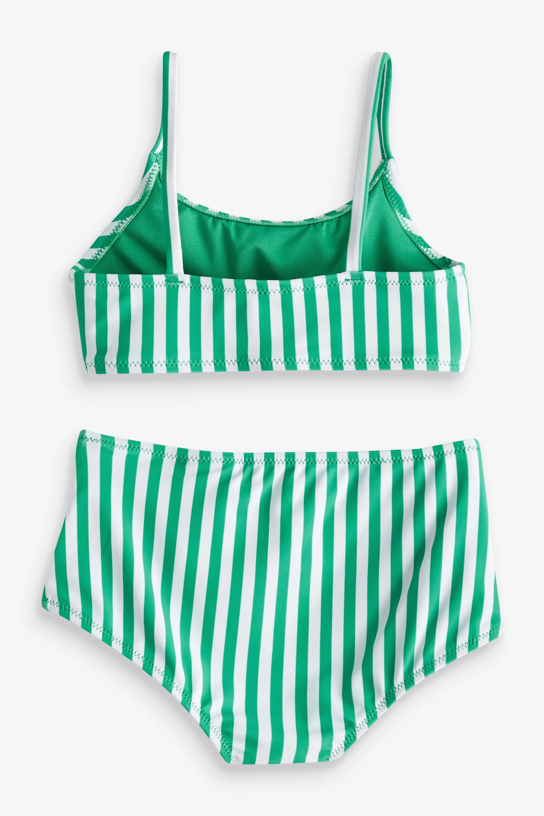 Green/White Stripe Bikini (4-12yrs)